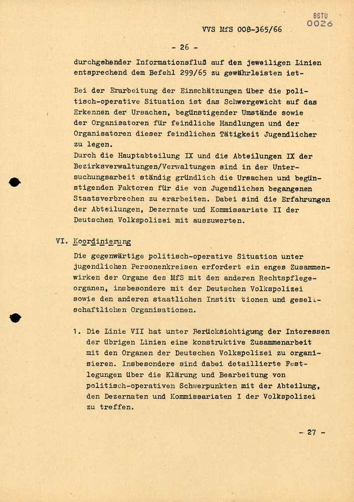 Dienstanweisung Nr. 4/66 zur "Bekämpfung politisch-ideologischer Diversion" unter Jugendlichen
