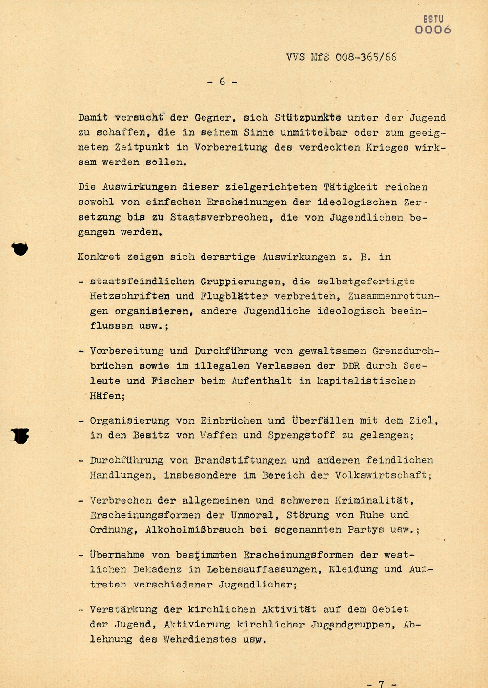 Dienstanweisung Nr. 4/66 zur "Bekämpfung politisch-ideologischer Diversion" unter Jugendlichen