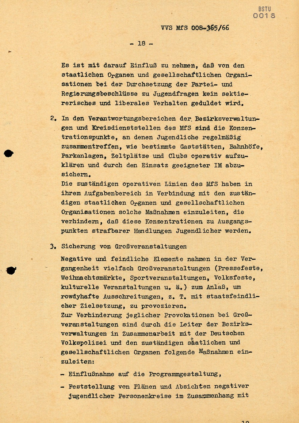 Dienstanweisung Nr. 4/66 zur "Bekämpfung politisch-ideologischer Diversion" unter Jugendlichen