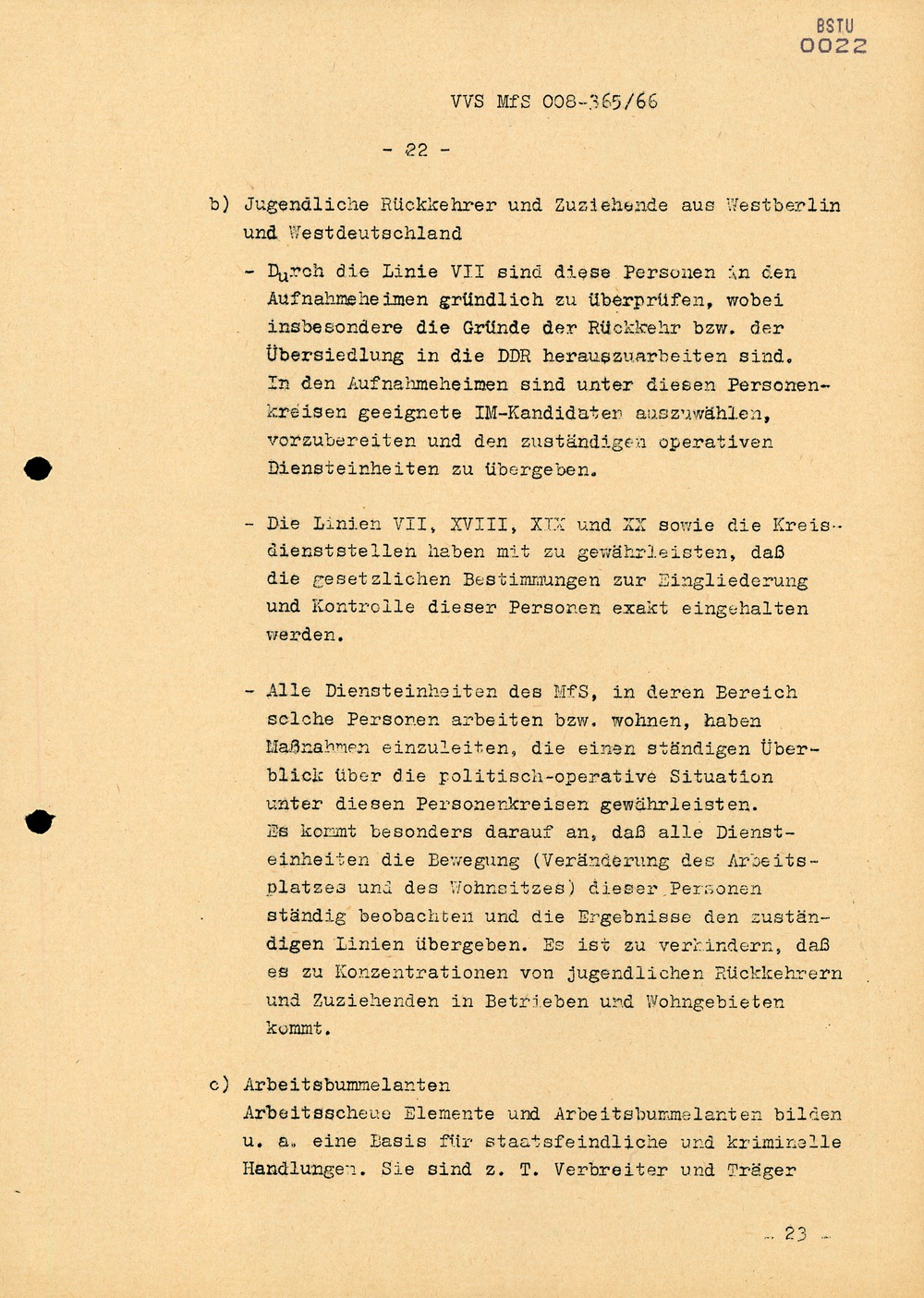 Dienstanweisung Nr. 4/66 zur "Bekämpfung politisch-ideologischer Diversion" unter Jugendlichen