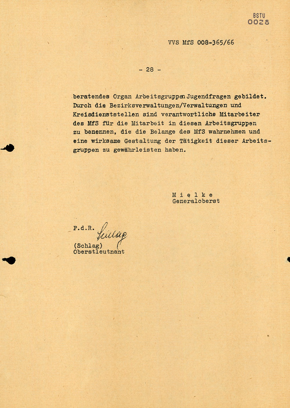 Dienstanweisung Nr. 4/66 zur "Bekämpfung politisch-ideologischer Diversion" unter Jugendlichen