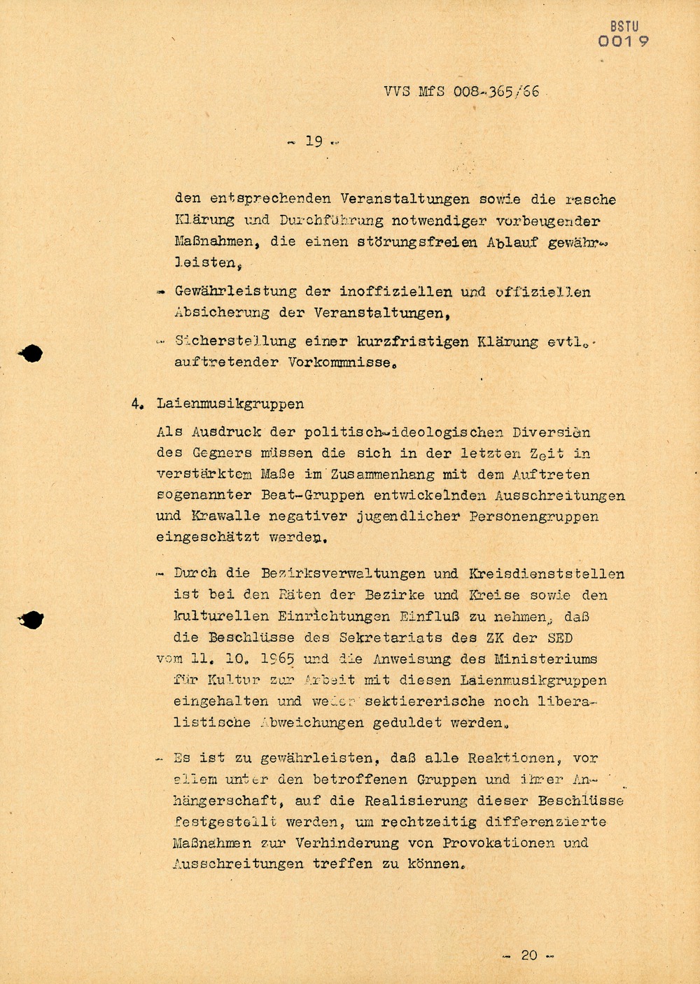 Dienstanweisung Nr. 4/66 zur "Bekämpfung politisch-ideologischer Diversion" unter Jugendlichen