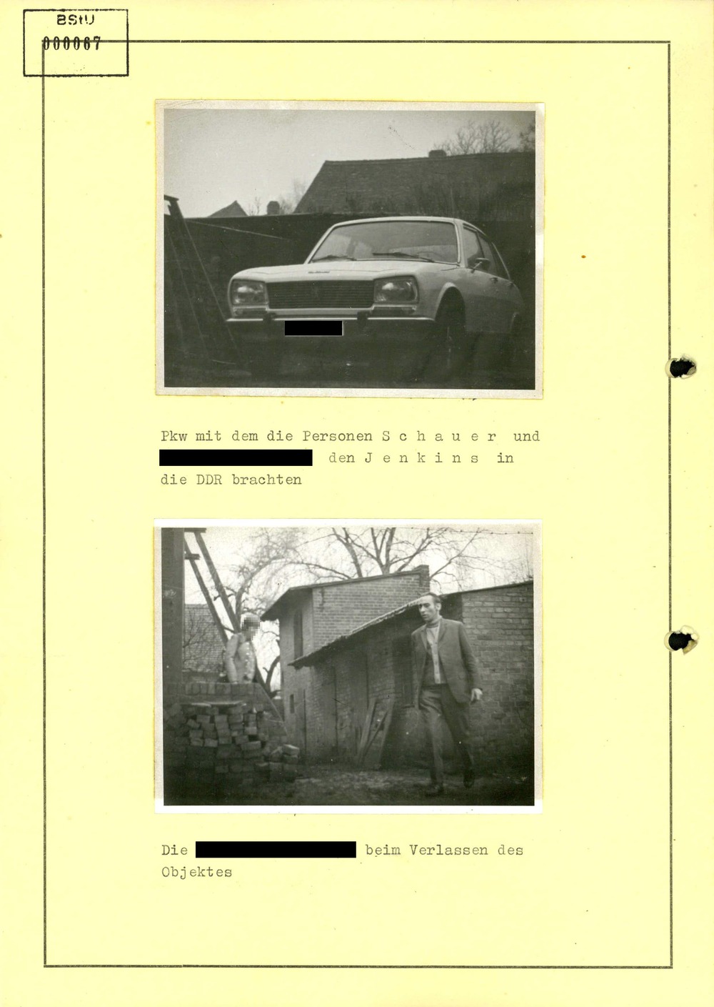 Anlagekarte mit Bildern zum Arbeitsvorgang "Schwarzer Panther"