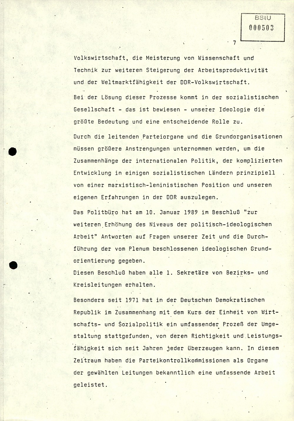 Referat über Arbeit der Parteikontrollkommissionen der SED bei der Durchführung von Parteiverfahren