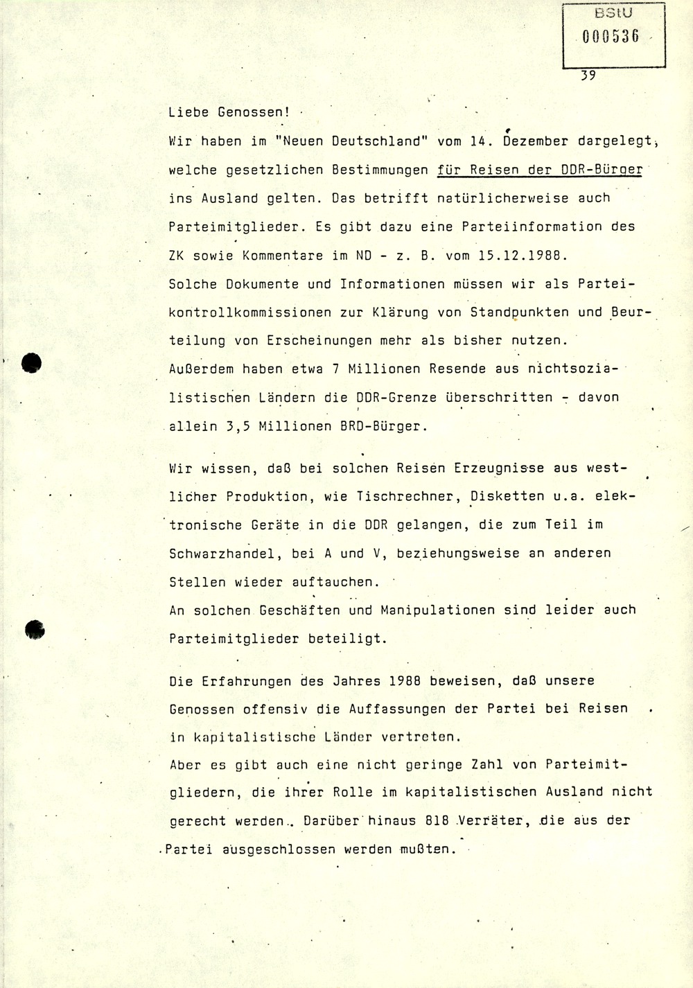 Referat über Arbeit der Parteikontrollkommissionen der SED bei der Durchführung von Parteiverfahren