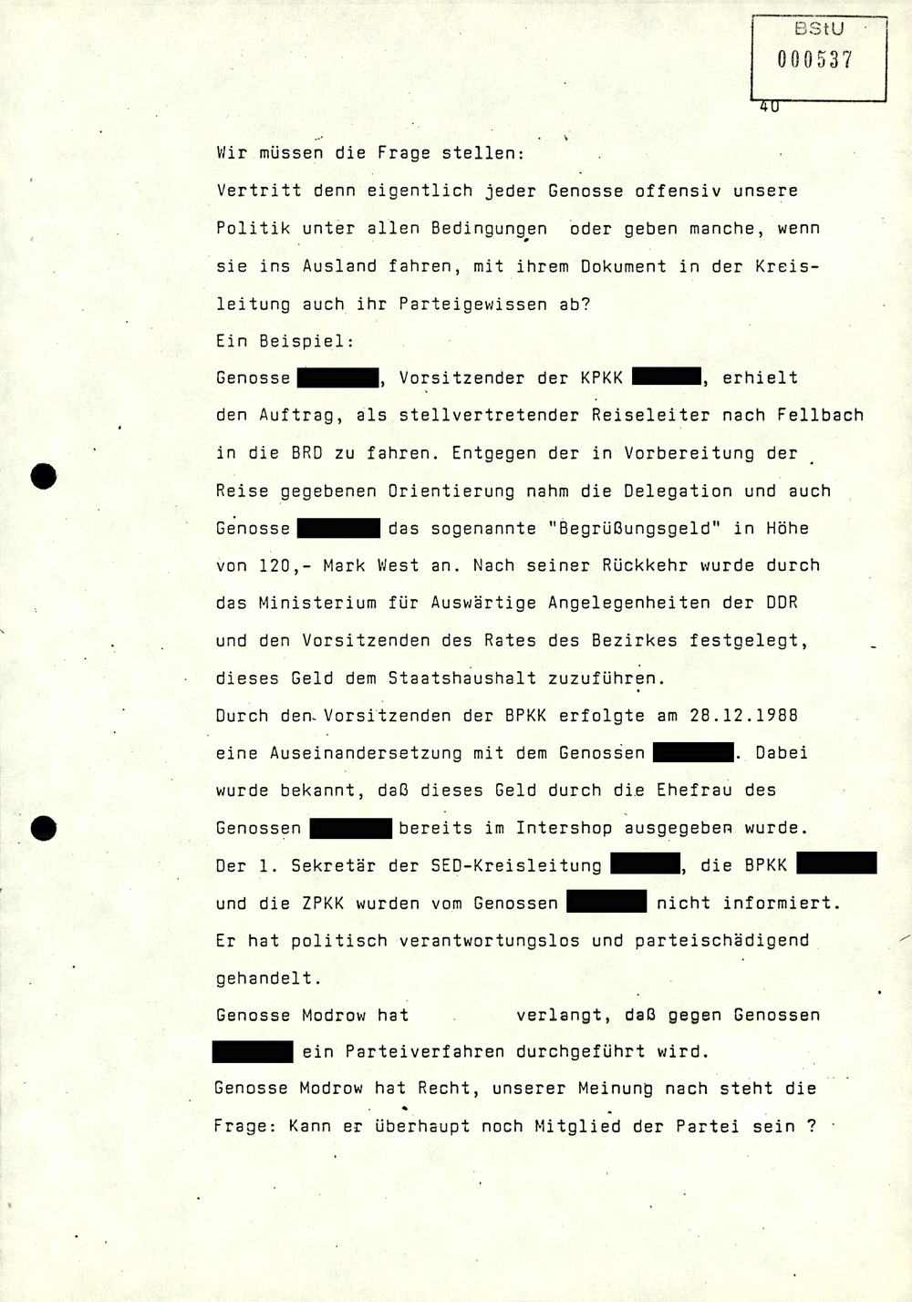 Referat über Arbeit der Parteikontrollkommissionen der SED bei der Durchführung von Parteiverfahren