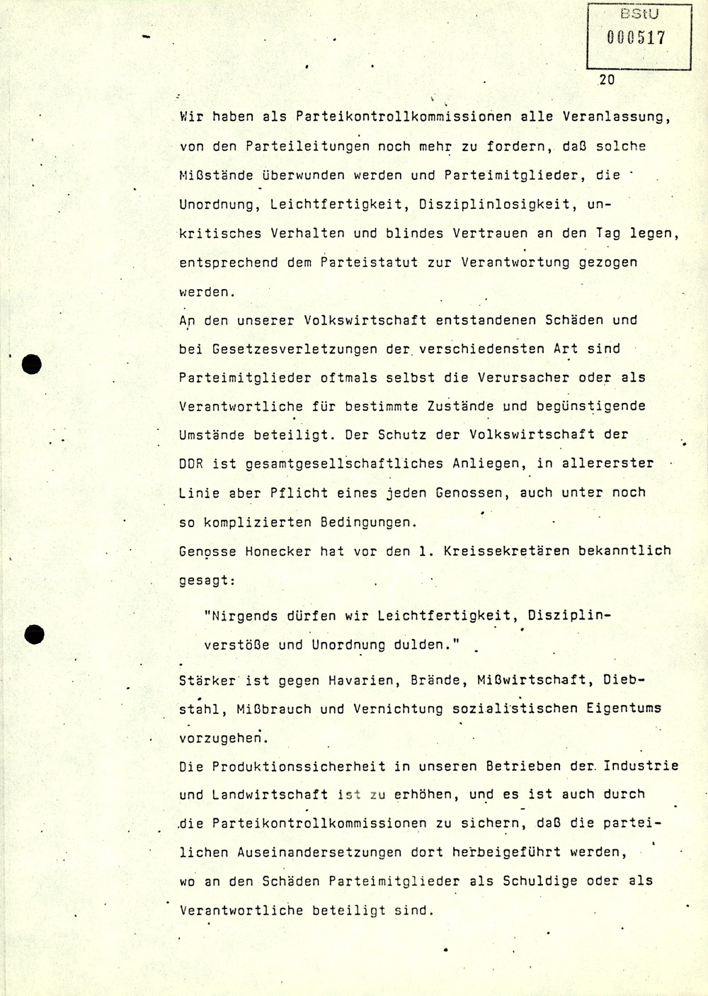 Referat über Arbeit der Parteikontrollkommissionen der SED bei der Durchführung von Parteiverfahren