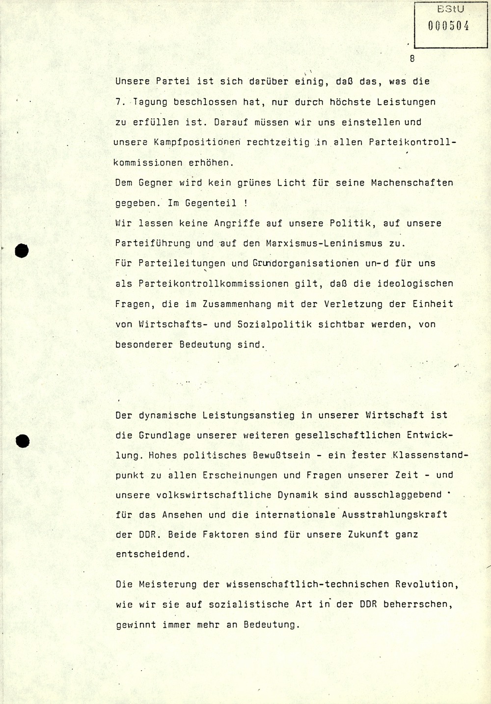 Referat über Arbeit der Parteikontrollkommissionen der SED bei der Durchführung von Parteiverfahren