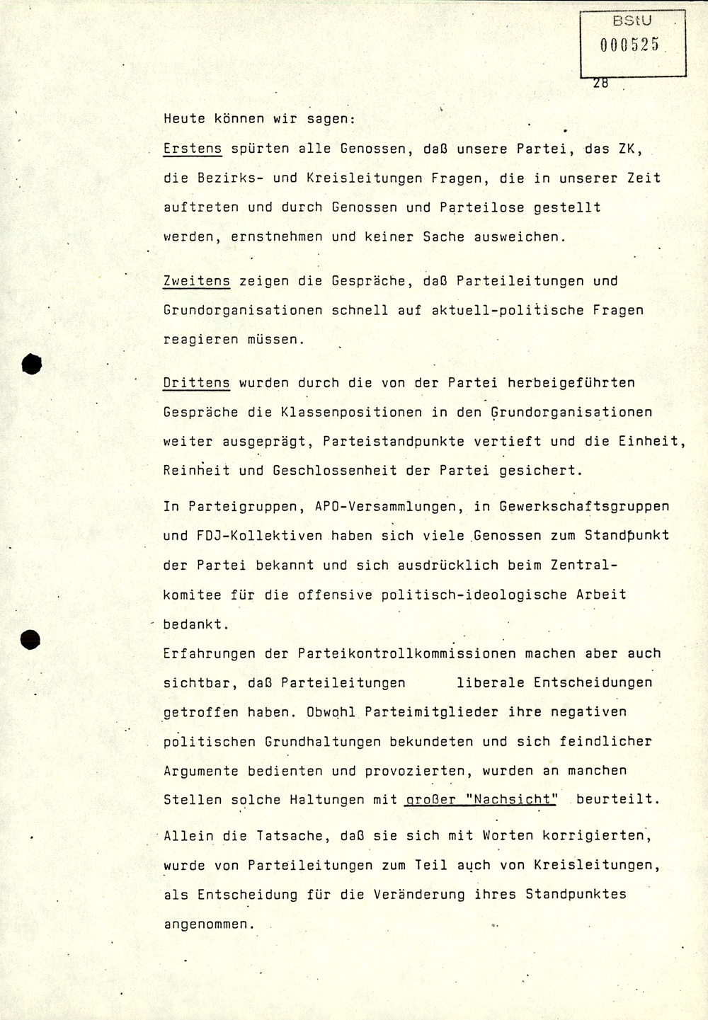 Referat über Arbeit der Parteikontrollkommissionen der SED bei der Durchführung von Parteiverfahren