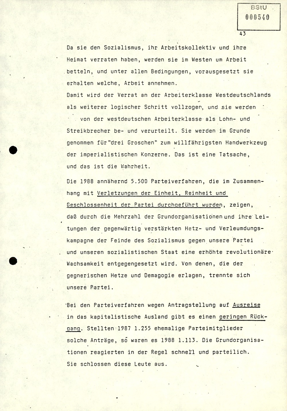 Referat über Arbeit der Parteikontrollkommissionen der SED bei der Durchführung von Parteiverfahren