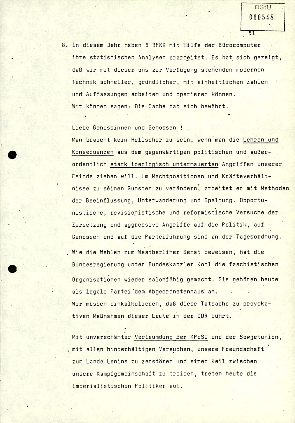 Referat über Arbeit der Parteikontrollkommissionen der SED bei der Durchführung von Parteiverfahren