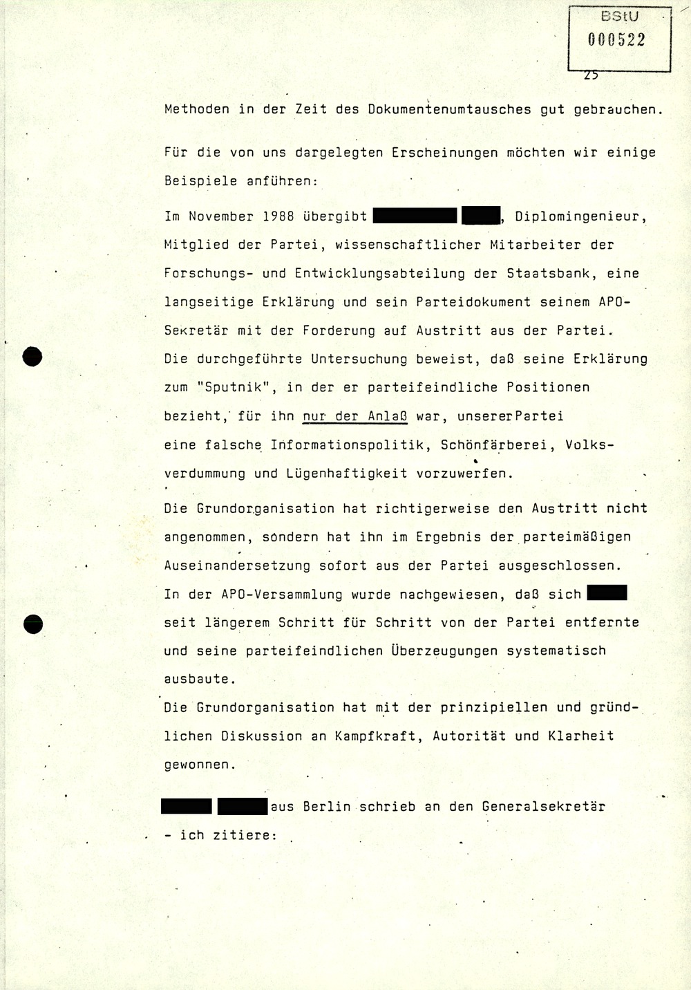 Referat über Arbeit der Parteikontrollkommissionen der SED bei der Durchführung von Parteiverfahren