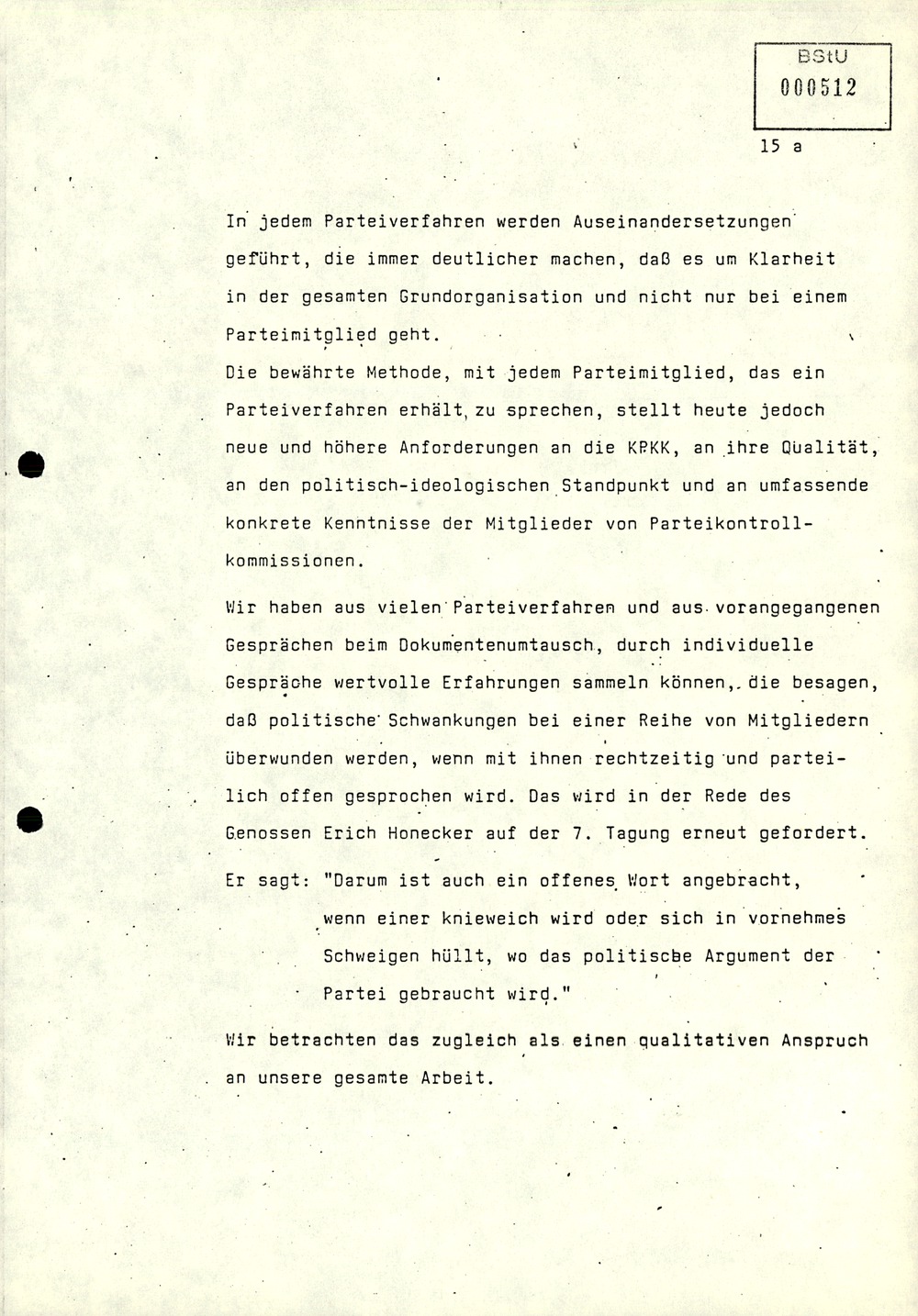 Referat über Arbeit der Parteikontrollkommissionen der SED bei der Durchführung von Parteiverfahren