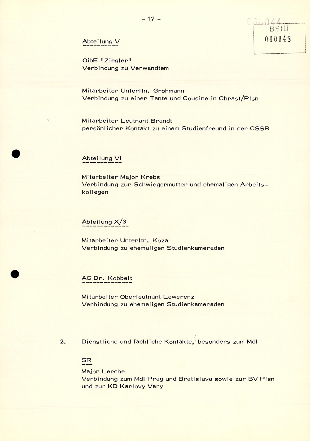 Maßnahmeplan zum Umgang mit dem Prager Frühling