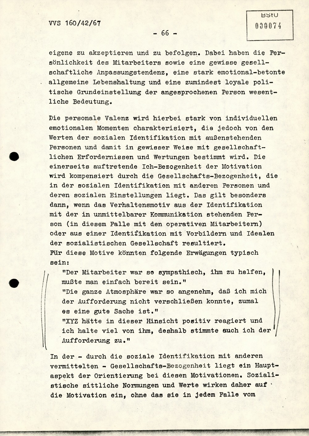 Dissertation "Die Wirksamkeit moralischer Faktoren im Verhalten der Bürger der DDR zur inoffiziellen Zusammenarbeit mit dem MfS"