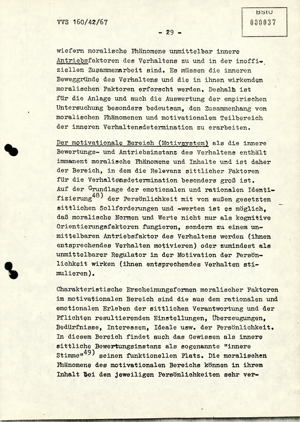 Dissertation "Die Wirksamkeit moralischer Faktoren im Verhalten der Bürger der DDR zur inoffiziellen Zusammenarbeit mit dem MfS"