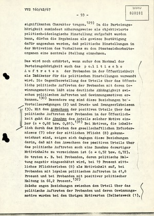 Dissertation "Die Wirksamkeit moralischer Faktoren im Verhalten der Bürger der DDR zur inoffiziellen Zusammenarbeit mit dem MfS"