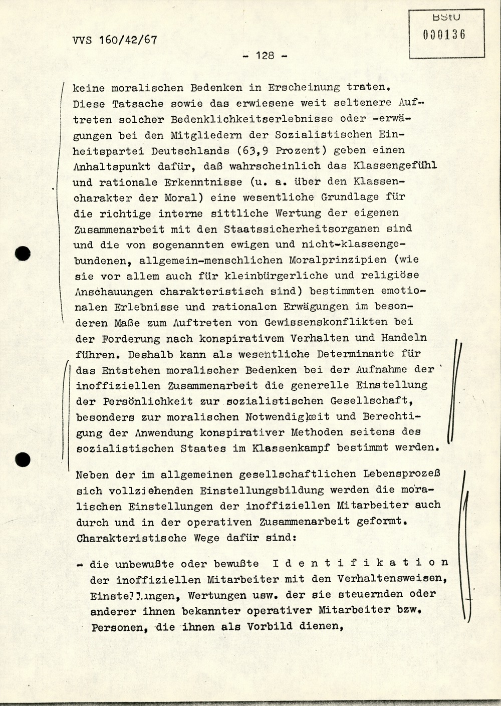 Dissertation "Die Wirksamkeit moralischer Faktoren im Verhalten der Bürger der DDR zur inoffiziellen Zusammenarbeit mit dem MfS"