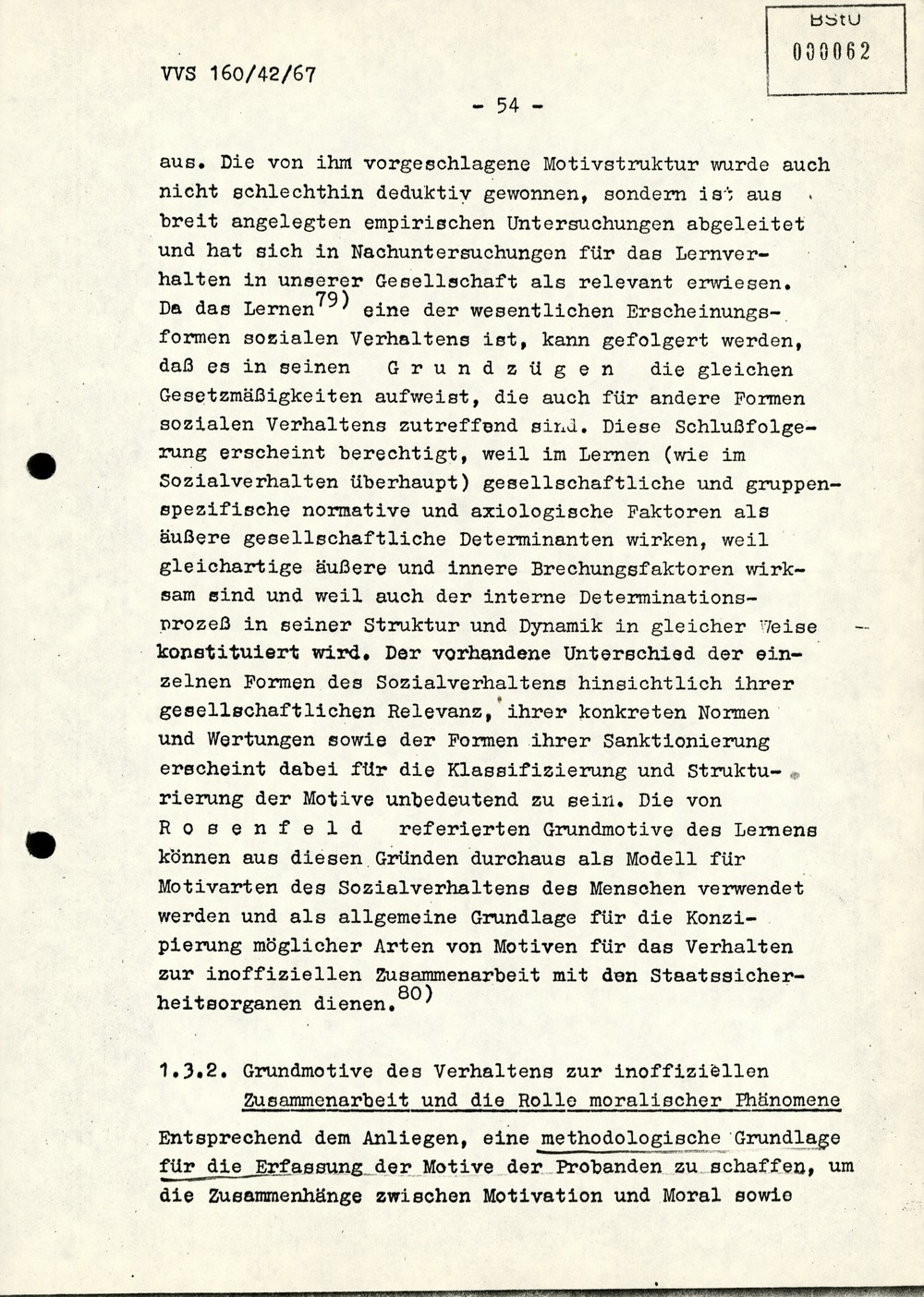 Dissertation "Die Wirksamkeit moralischer Faktoren im Verhalten der Bürger der DDR zur inoffiziellen Zusammenarbeit mit dem MfS"