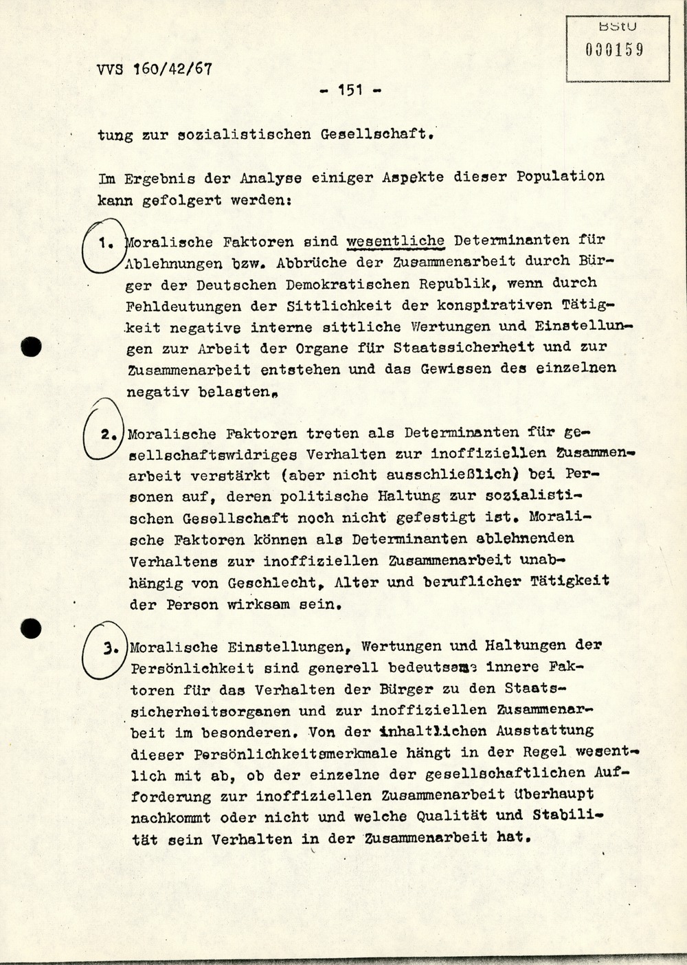 Dissertation "Die Wirksamkeit moralischer Faktoren im Verhalten der Bürger der DDR zur inoffiziellen Zusammenarbeit mit dem MfS"