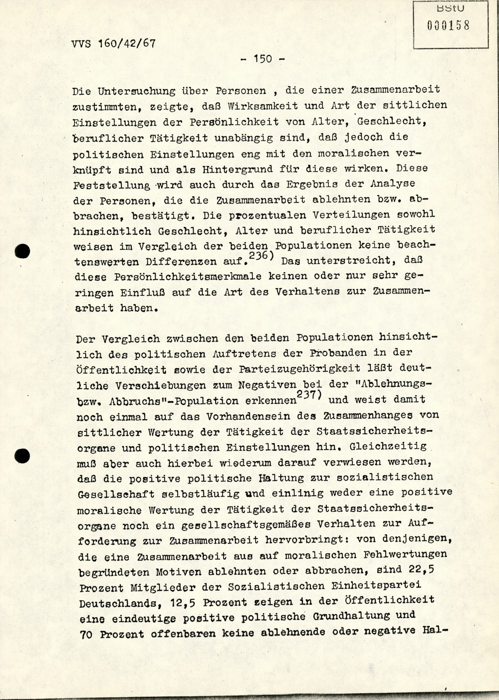 Dissertation "Die Wirksamkeit moralischer Faktoren im Verhalten der Bürger der DDR zur inoffiziellen Zusammenarbeit mit dem MfS"
