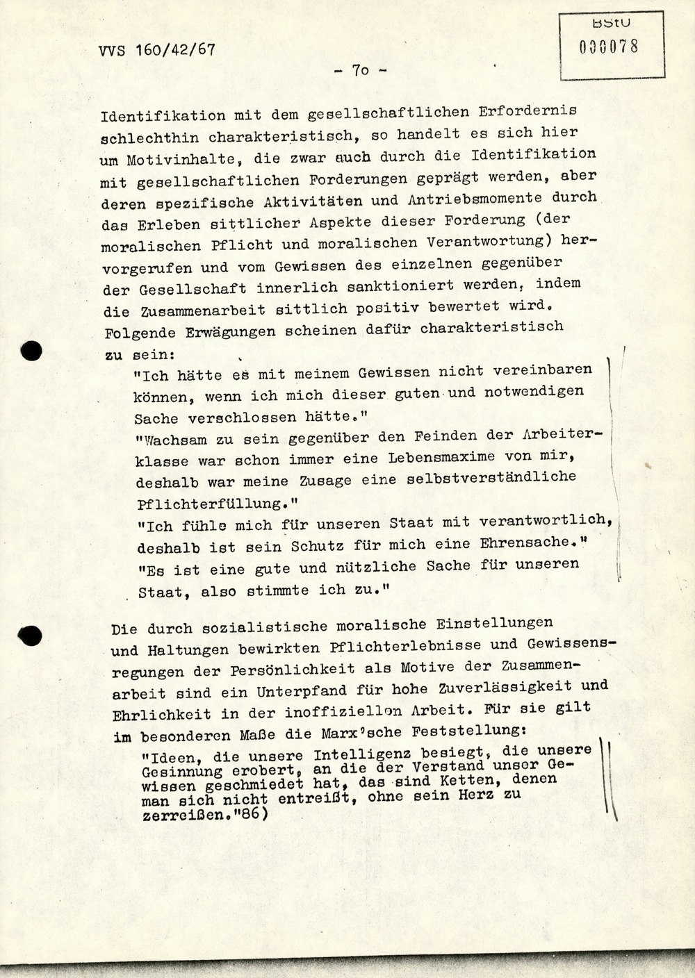 Dissertation "Die Wirksamkeit moralischer Faktoren im Verhalten der Bürger der DDR zur inoffiziellen Zusammenarbeit mit dem MfS"