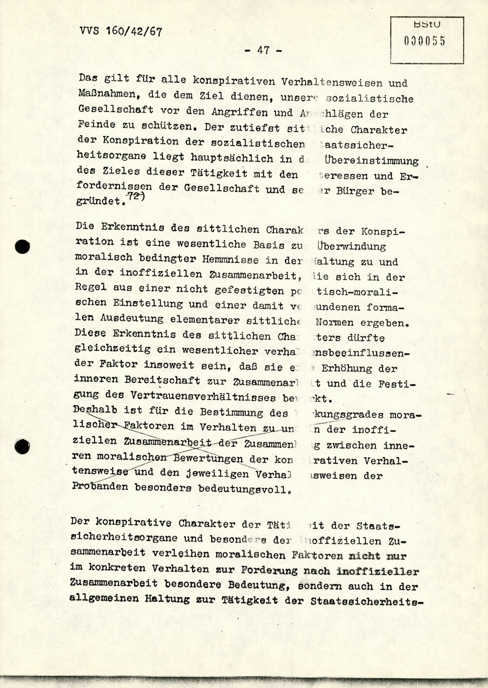 Dissertation "Die Wirksamkeit moralischer Faktoren im Verhalten der Bürger der DDR zur inoffiziellen Zusammenarbeit mit dem MfS"