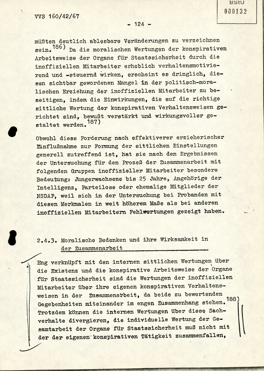 Dissertation "Die Wirksamkeit moralischer Faktoren im Verhalten der Bürger der DDR zur inoffiziellen Zusammenarbeit mit dem MfS"