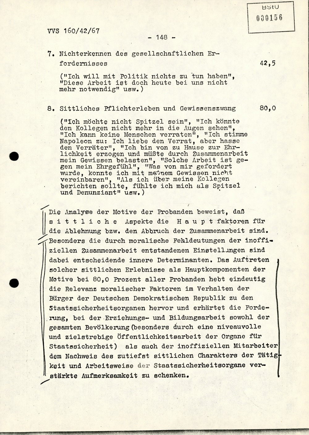Dissertation "Die Wirksamkeit moralischer Faktoren im Verhalten der Bürger der DDR zur inoffiziellen Zusammenarbeit mit dem MfS"