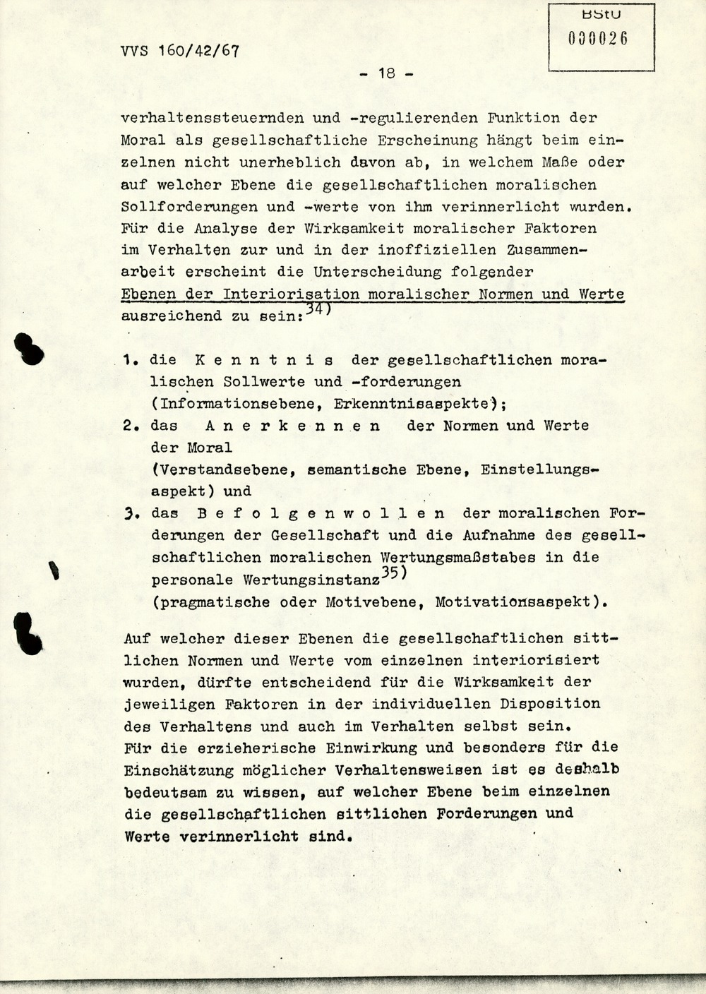 Dissertation "Die Wirksamkeit moralischer Faktoren im Verhalten der Bürger der DDR zur inoffiziellen Zusammenarbeit mit dem MfS"