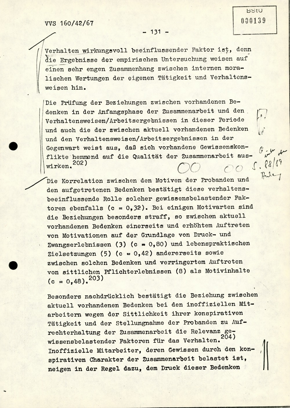 Dissertation "Die Wirksamkeit moralischer Faktoren im Verhalten der Bürger der DDR zur inoffiziellen Zusammenarbeit mit dem MfS"