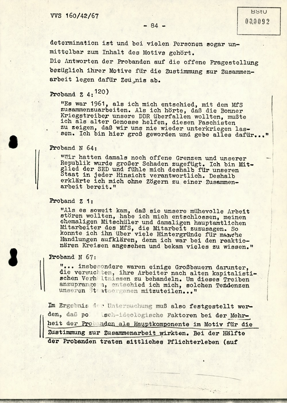 Dissertation "Die Wirksamkeit moralischer Faktoren im Verhalten der Bürger der DDR zur inoffiziellen Zusammenarbeit mit dem MfS"