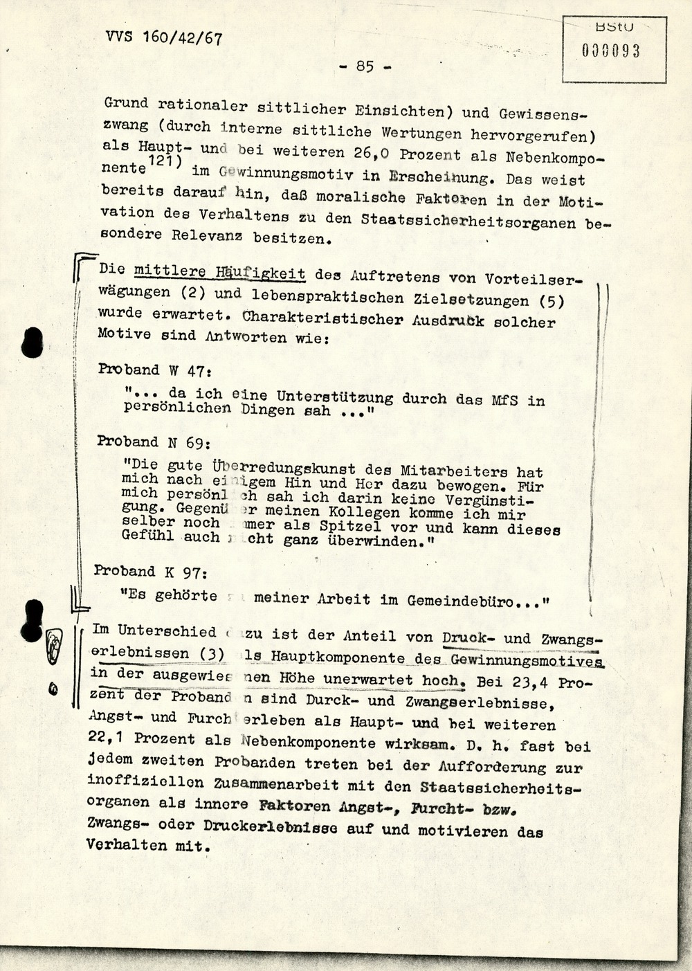 Dissertation "Die Wirksamkeit moralischer Faktoren im Verhalten der Bürger der DDR zur inoffiziellen Zusammenarbeit mit dem MfS"