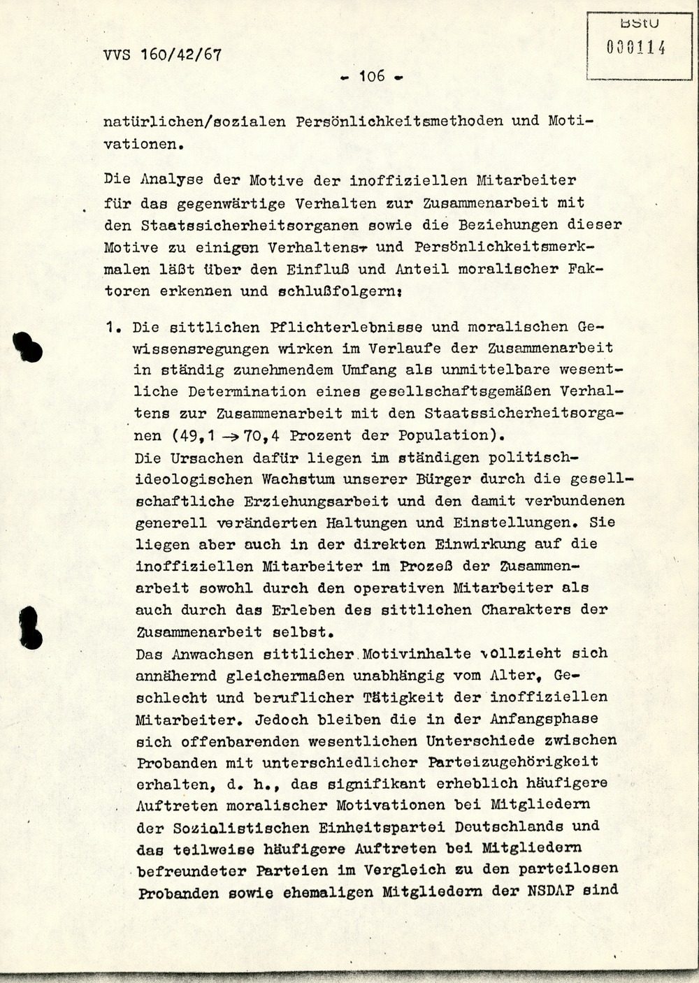 Dissertation "Die Wirksamkeit moralischer Faktoren im Verhalten der Bürger der DDR zur inoffiziellen Zusammenarbeit mit dem MfS"