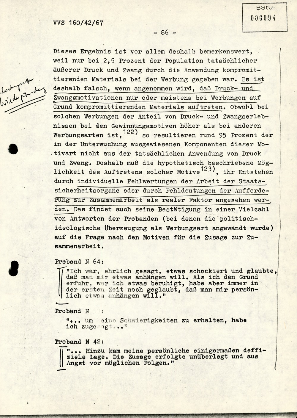 Dissertation "Die Wirksamkeit moralischer Faktoren im Verhalten der Bürger der DDR zur inoffiziellen Zusammenarbeit mit dem MfS"