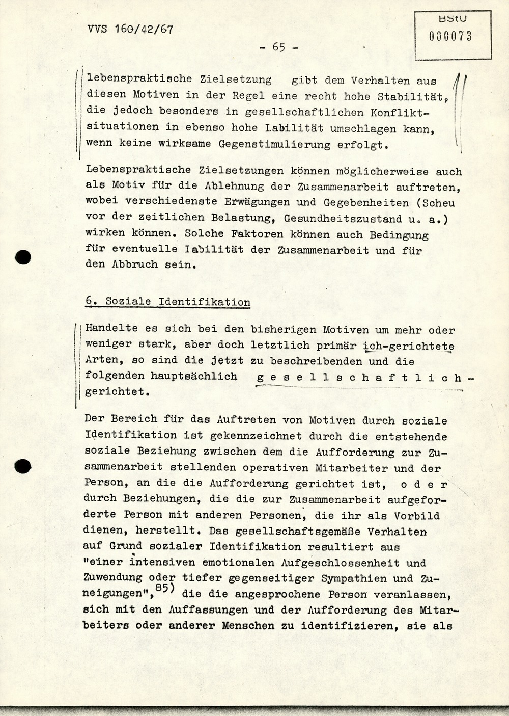 Dissertation "Die Wirksamkeit moralischer Faktoren im Verhalten der Bürger der DDR zur inoffiziellen Zusammenarbeit mit dem MfS"