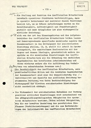Dissertation "Die Wirksamkeit moralischer Faktoren im Verhalten der Bürger der DDR zur inoffiziellen Zusammenarbeit mit dem MfS"