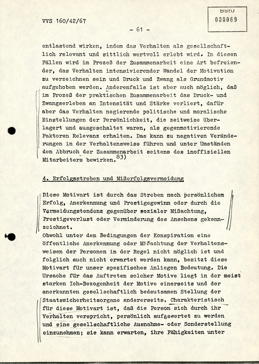 Dissertation "Die Wirksamkeit moralischer Faktoren im Verhalten der Bürger der DDR zur inoffiziellen Zusammenarbeit mit dem MfS"