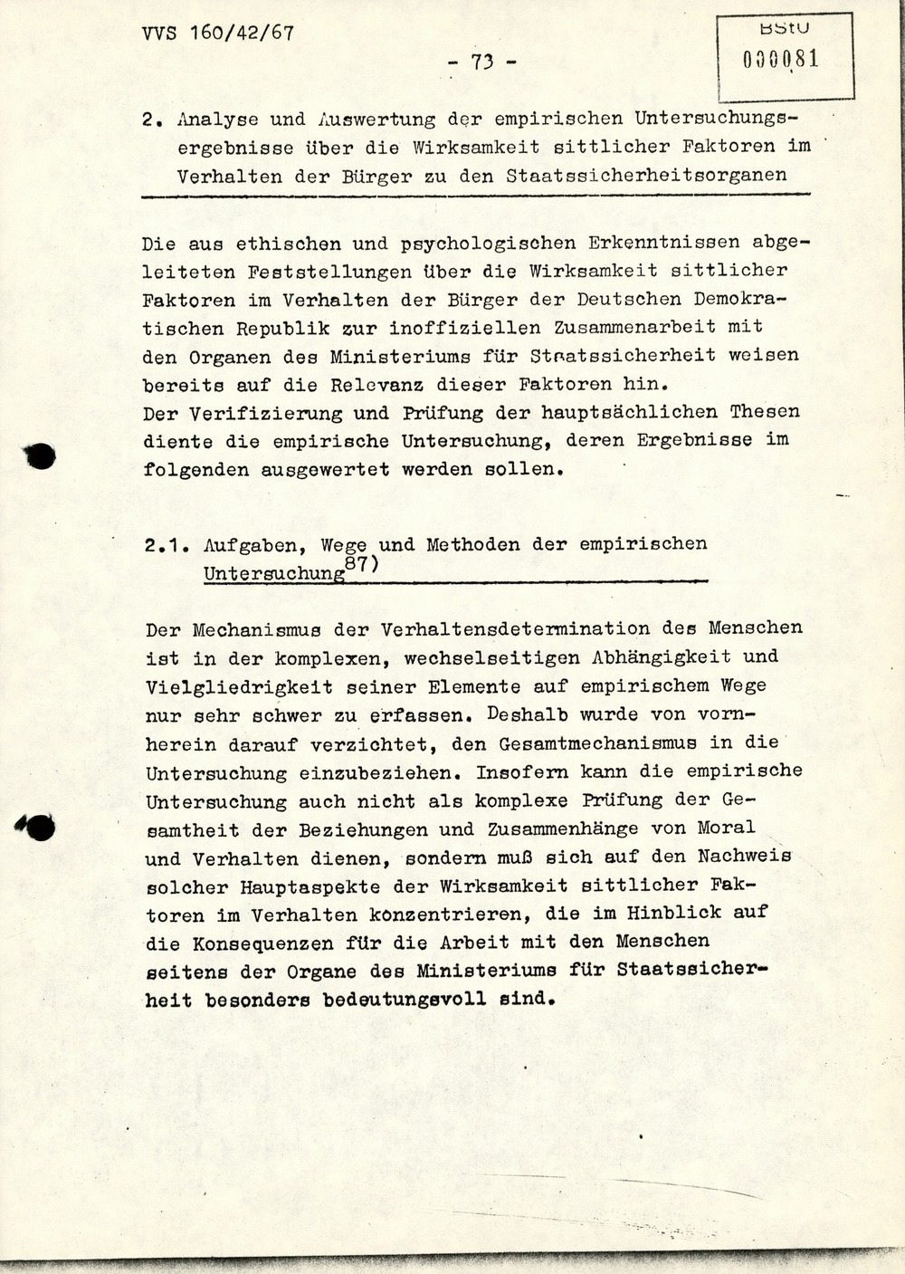 Dissertation "Die Wirksamkeit moralischer Faktoren im Verhalten der Bürger der DDR zur inoffiziellen Zusammenarbeit mit dem MfS"