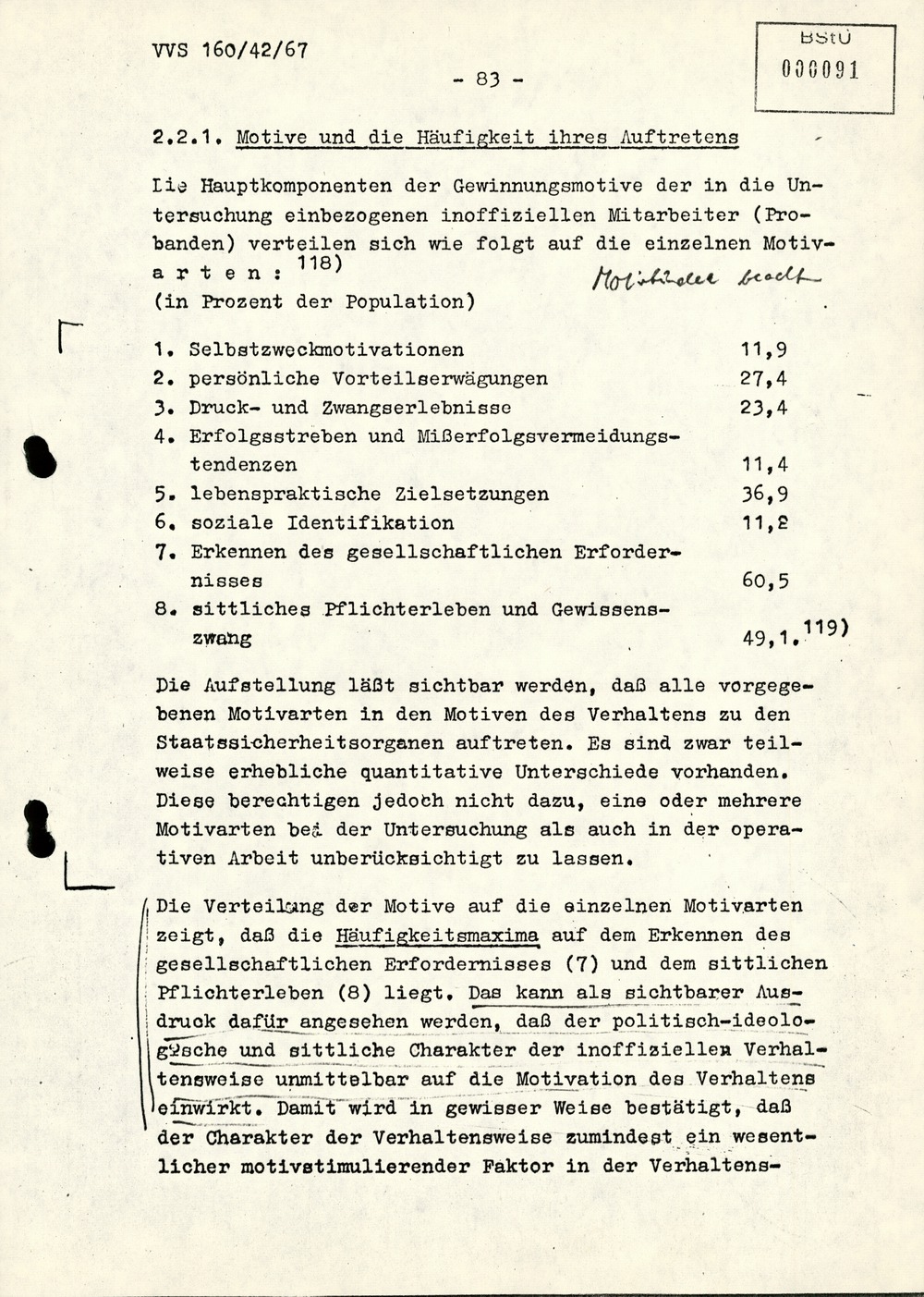 Dissertation "Die Wirksamkeit moralischer Faktoren im Verhalten der Bürger der DDR zur inoffiziellen Zusammenarbeit mit dem MfS"
