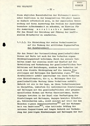 Dissertation "Die Wirksamkeit moralischer Faktoren im Verhalten der Bürger der DDR zur inoffiziellen Zusammenarbeit mit dem MfS"