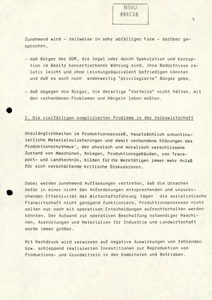 Hinweise auf Reaktionen von SED-Mitgliedern und Funktionären auf die Lage in der DDR