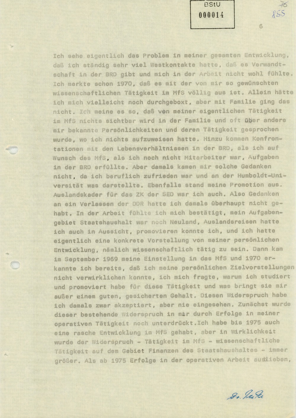 Vernehmungsprotokolle Werner Teskes vom 16. und 19. Januar 1981