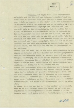Vernehmungsprotokolle Werner Teskes vom 16. und 19. Januar 1981