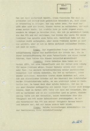 Vernehmungsprotokolle Werner Teskes vom 16. und 19. Januar 1981