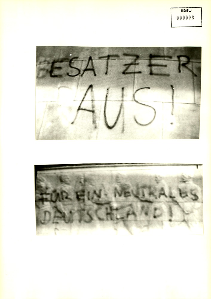 Dokumentation zur "Schändung des Ehrenmales" in Berlin-Treptow