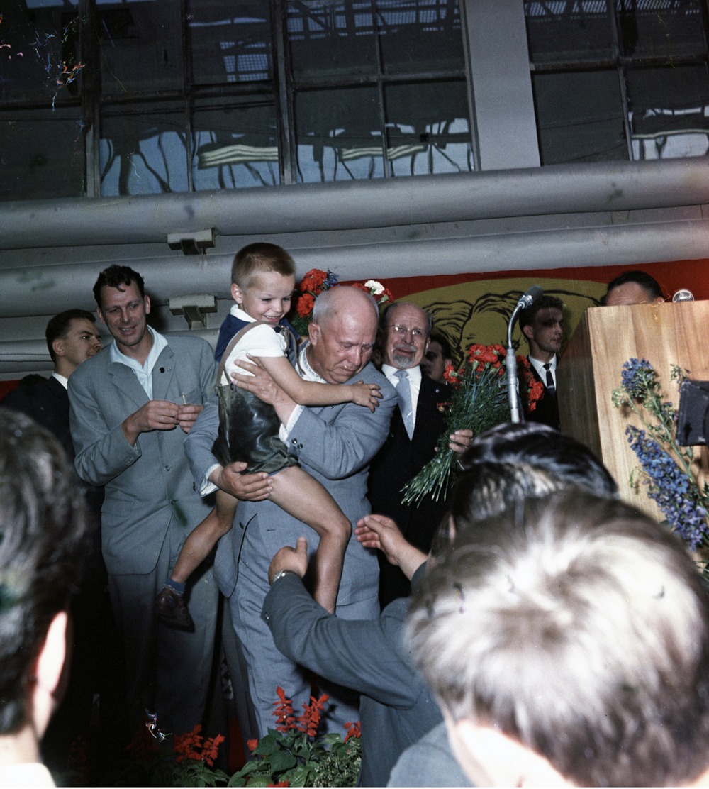 Besuch des sowjetischen Staatschefs Nikita Chruschtschow in Ost-Berlin