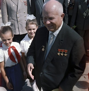 Besuch des sowjetischen Staatschefs Nikita Chruschtschow in Ost-Berlin