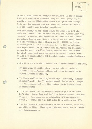 Anklageschrift gegen Werner Teske vom 6. Mai 1981