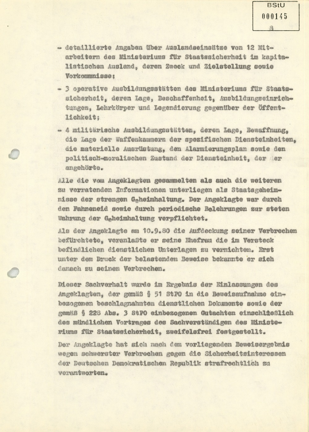 Ausfertigung des Urteils im Fall Werner Teske vom 12. Juni 1981